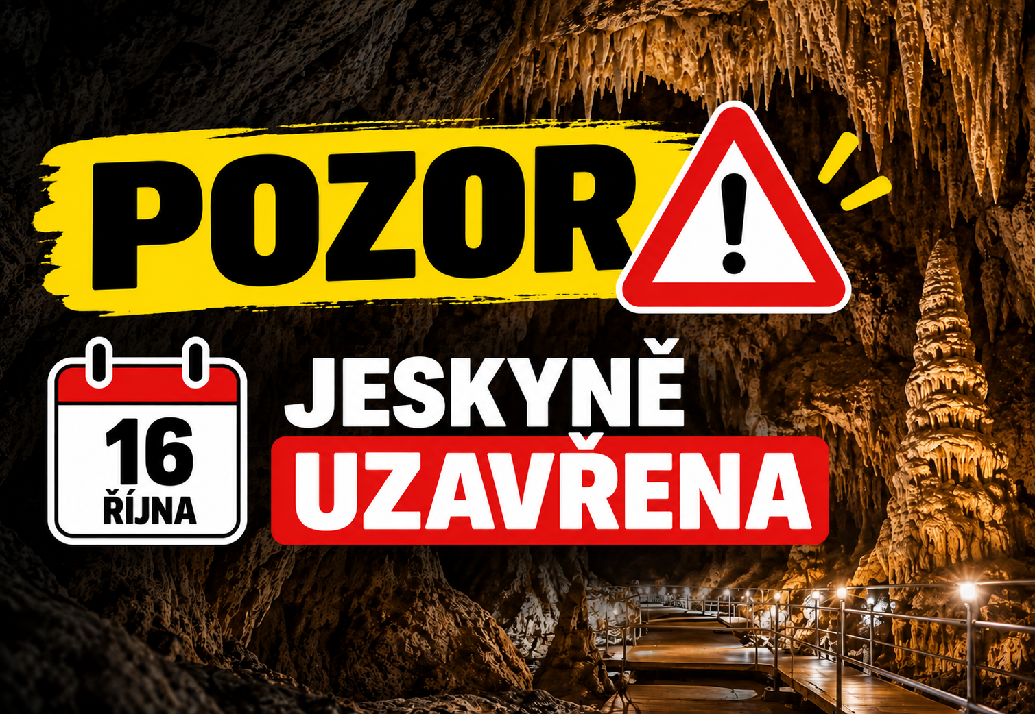 uzavření jeskyně